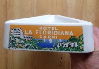 1969 Hotel Floridiana Capri Hotel Ware Ashtray,  Richard Ginori,  Italy,  Vintage