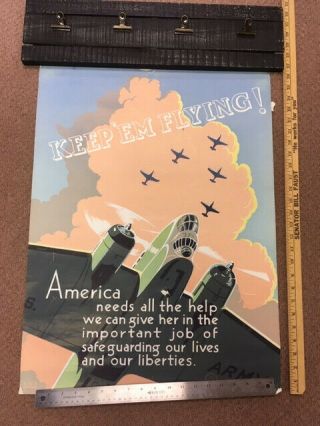 Ww2 Propaganda Poster - " Keep Em Flying " - 20x27
