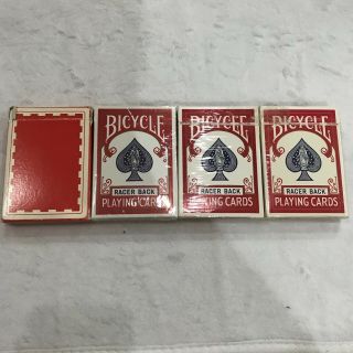 Friar Club Playing Cards Plus 3 Vintage Bicycle Razor Back Playing Cards