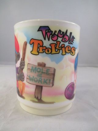 Vintage 1993 Trouble Trollies Plastic Mug Peter Pan Drinking Cup Made In Usa