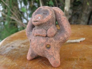 100 Authentic Mayan Jaina Clay Monkey Figure With Provenance