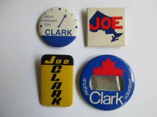 Canada Quebec Political Pinback Pin Button - Joe Clark Prime Minister