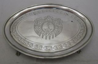 Antique Georgian Sterling Silver Bright Cut Teapot Stand,  1796,  Hennell,  114g
