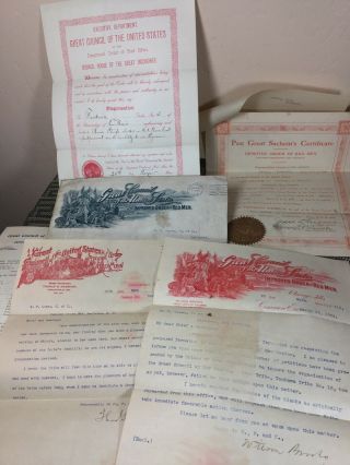 1904 Improved Order Of Red Men Documents,  Letters,  Envelope