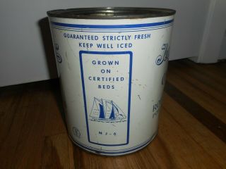 Vintage JERSEYS BEST Oyster Tin Advertising Gallon PORT NORRIS NJ ROBBINS Can 3