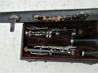Vintage Evette Clarinet,  Sponsored By Buffet,  Serial A1332.  France,  Case
