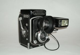 Vintage Minolta Autocord Film Still Camera Chiyoko Rokkor 75mm Lens Seikosha Mx