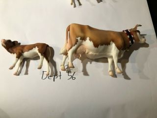Breyer Cow Cattle Breyerfest 2008 Rare Cow And Calf Set Limited Production