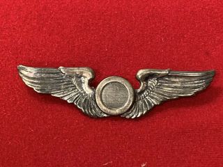 Wwii Us Aircraft Observers 3” Sterling Wings A.  E.  Utica N.  Y.