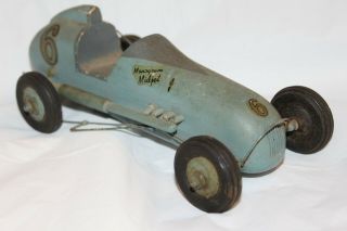 @ 1948 Monogram Mid - Jet Wooden Midget Co2 Powered Race Car With No Box 6