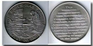Apollo 11 Nasa Medallion Containing Flown Metal To The Moon - 3h134