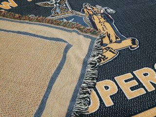 York State Police Troopers NYSP Throw Blanket 54×68 RARE FIND 3