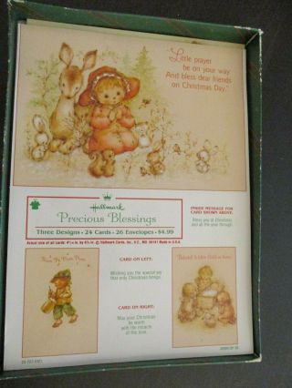 13 Asst Vintage Hallmark Mary Hamilton Christmas Cards Precious Blessings