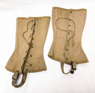 Wwii Us Army Military Dress Uniform Legging Spats Gaiters 02/28/44 Date