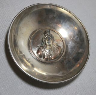 Antique 19th Century Signed E & Co.  Silverplate Dimensional Figural Queen Bowl