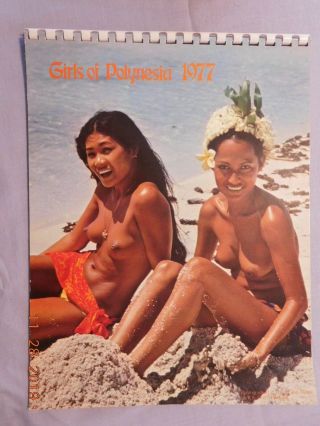 1977 Girls Of Polynesia Calendar Topless Hawaii & Tahiti Nudes R.  S.  Golt Honolu