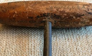 Antique Vintage Schlitz Milwaukee Wood Handle Cork Screw 3