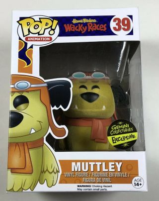 Funko Pop Wacky Races - Muttley Flocked Gemini Collectibles - 39 - Box Issues