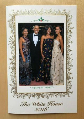 2016 Official Barack Obama Family White House Christmas Card