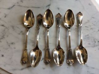 Set Of 6 Tiffany & Co Beekman Sterling Silver Teaspoons With Monogram “kgj”