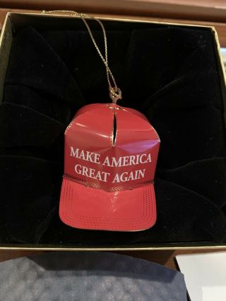 Official Make America Great Again Donald Trump Hat 24k Gold Christmas Ornament