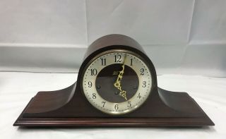 Vintage Welby Key Wind Mantle Clock 8 Day Division Of Elgin National Watch Co.