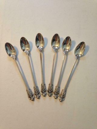 Wallace Grand Baroque Ss Ice Tea Spoons 6