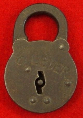 Old Vtg Atq Six 6 Lever Padlock Lock With No Key Made In Usa