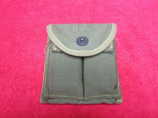 Us Wwii Two Tone M1 - Carbine Pouch Dated 1943
