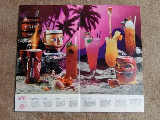 1962 Kon Tiki Ports Restaurant Drink Menu Sheraton Chicago Hotel - Vg Cond