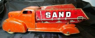 Vintage MARX Sand and Gravel Tin Dump Truck 1950 ' s 2