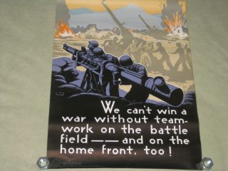 Wwii Workplace Motivational Poster By Chet Miller " We Can 