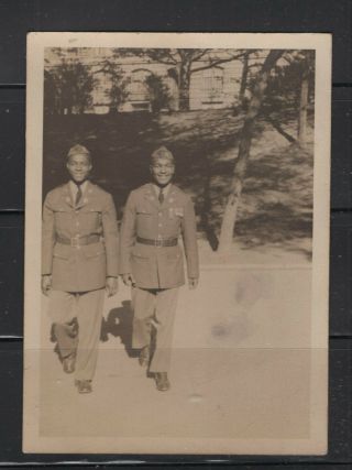 Wwii African American Soldiers Vintage Black Military Candid Photo (4)