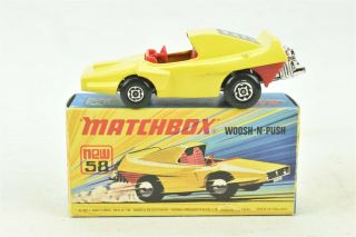 Matchbox Superfast 58 Woosh N Push Yellow Car