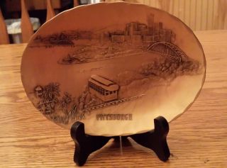 Wendell August Forge Hand Made Bronze Pittsburgh Incline 3 Rivers Tray.