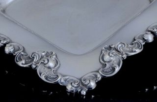 VERY FINEc1899 ART NOUVEAU GORHAM STERLING SILVER REPOUSSE CARD TRAY BUTTER DISH 3