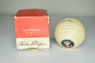 Authentic President Richard Nixon Presidential Seal White House Issue Golf Ball