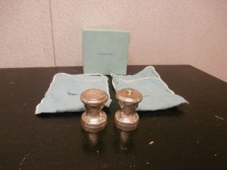 Vtg Tiffany & Co.  Sterling Silver Salt Shaker And Pepper Grinder W/ Box