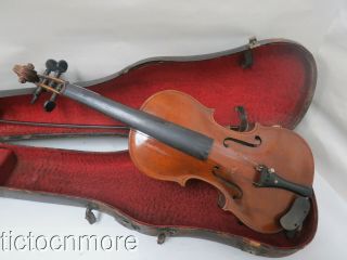 Vintage Wilhelm Duerer Fecit Eisleben Anno 1905? Violin W/ Bow & Hard Case