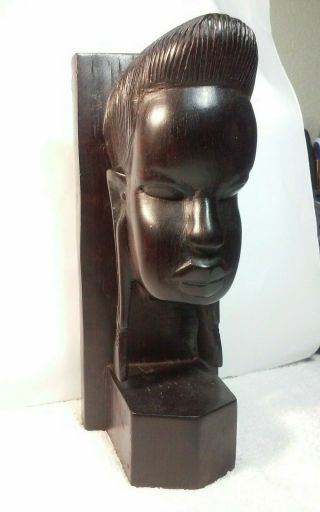 Incredible African Folk Art Ebony Wood Carving Sculpture From A Single Block