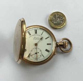 Vintage Gold Plated Full - Hunter Pocket Watch By Lancashire Watch Co Ltd In W/o