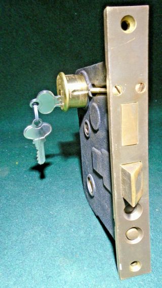 Lockwood T - 5000 Entry Mortise Lock W/cylinder & Keys - 2 1/2 " Backset (10732)