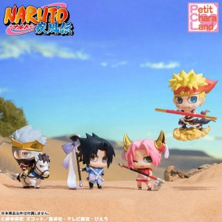 Megahouse Petit Chara Team Seven Naruto Kakashi Sakura Sasuke Saiyuki Figure Set