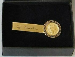Vice President George H.  W.  Bush 41 Seal Boxed Tie Bar White House Presidential