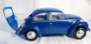 Vintage 1973 Blue Vw Volkswagen Bug Beetle Car Jim Beam Decanter Car Bottle