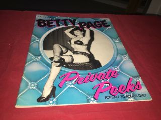 1978 Betty Page Private Peeks Volume One First Printing To Adults Only