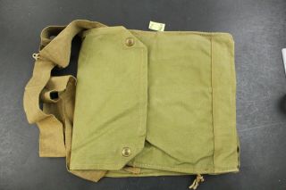 Vintage Wwii British Mk Vii Gas Mask Bag W/ Writing Inside - 460