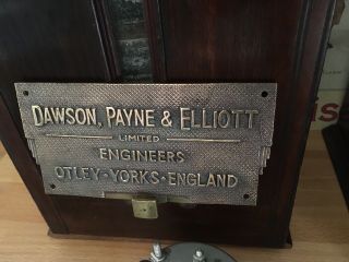 Vintage Art Deco Cast Bronze Machine Plate “dawson Payne & Elliott”
