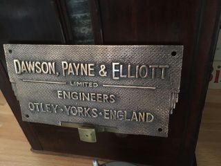 Vintage Art Deco Cast Bronze Machine Plate “Dawson Payne & Elliott” 3