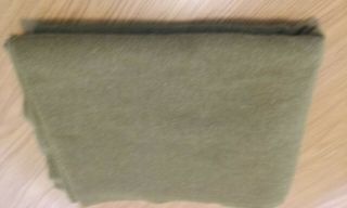 World War Ii Us Army Od Wool Blanket - Very - No Holes - Dated 1940